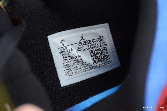 Air 1 Jordan Fearless the SE Mid CU2805-100 Blue Great 0704